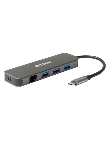 5-in-1 USB-C Hub with Gigabit Ethernet/Power Delivery x3 SuperSpeed USB 3.0 ports, x1 USB-C (Thunderbolt 3) 60w
