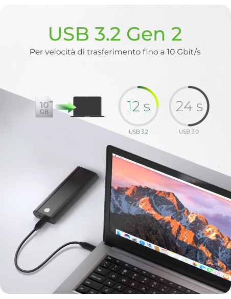 SSD enclosure Black M.2 IB-1807MT-C31