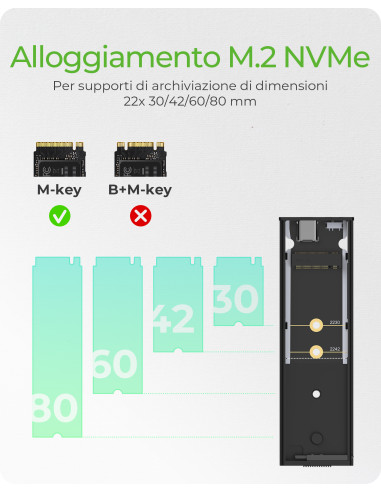 SSD enclosure Black M.2 IB-1807MT-C31