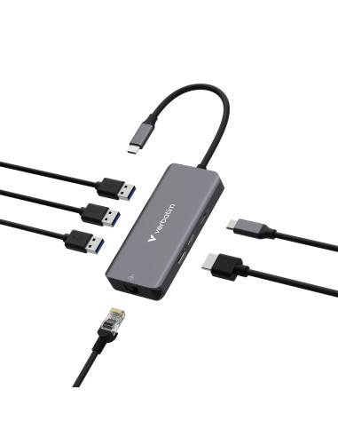 USB-C Essentials Multiport Hub 6 ports: RJ45, HDMI, USB-C PD, 3 x USB-A 3.2 Gen 1