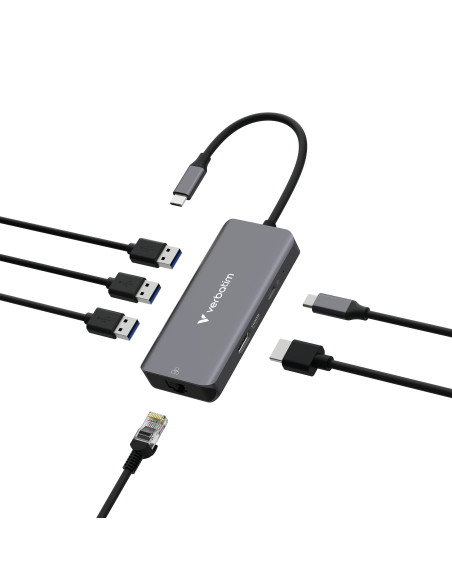 USB-C Essentials Multiport Hub 6 ports: RJ45, HDMI, USB-C PD, 3 x USB-A 3.2 Gen 1