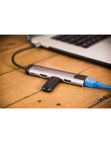 USB-C Multiport Hub USB-C, 2 x USB 3.0, HDMI, RJ-45, 3A