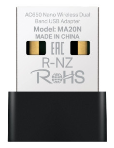 AC650 Adattatore WiFi USB Dual Band, USB 2.0 Plug & Play 2.4GHz e 5GHz