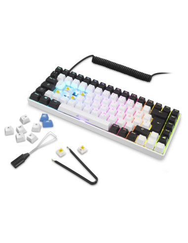 SKILLER SGK50 S3 Tastiera meccanica, layout 75%, Switch Gateron Yellow