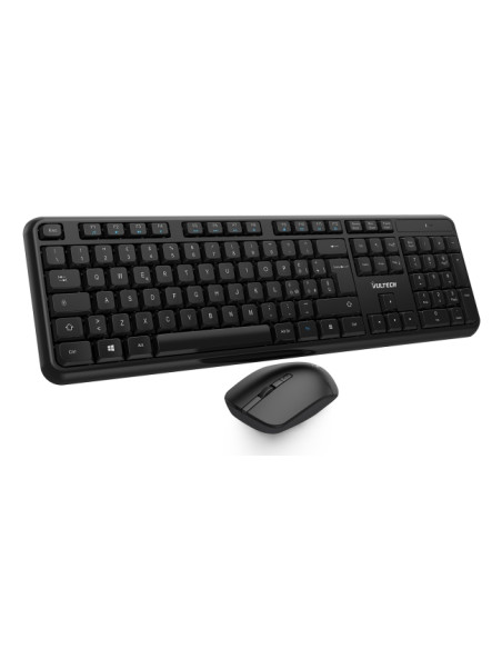 Serie Ufficio Kit Mouse e Tastiera RF Wireless + USB QWERTY Ita Black