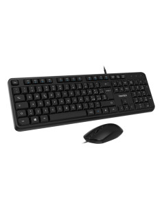 Kit Mouse e Tastiera USB QWERTY Nero