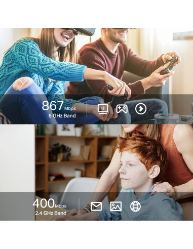 AC1300 Nano Wireless USB Adapter 867Mbps/5GHz, 400Mbps/2.4GHz