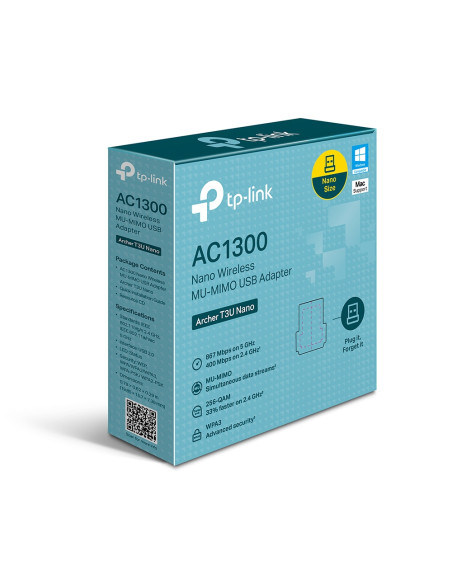 AC1300 Nano Wireless USB Adapter 867Mbps/5GHz, 400Mbps/2.4GHz