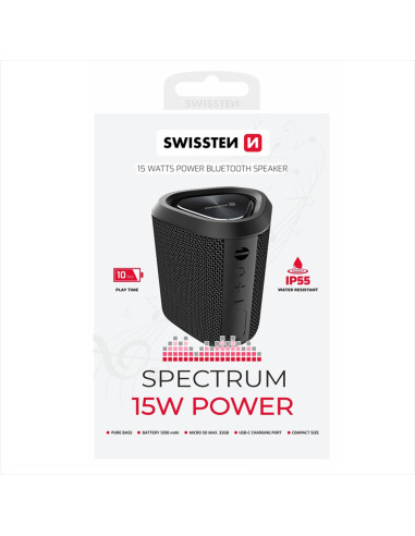 Spectrum 15W Black Speaker Bluetooth