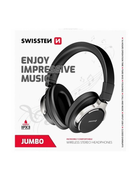 Wireless Stereo Headphones JUMBO Black