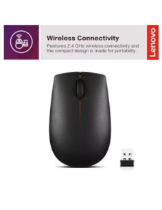 Mouse Ufficio Ambidestro RF Wireless Ottico 1000 DPI Nero 2