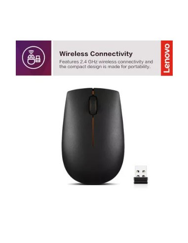 Mouse Ufficio Ambidestro RF Wireless Ottico 1000 DPI Nero