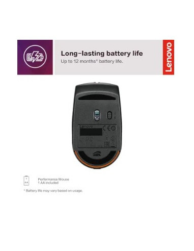 Mouse Ufficio Ambidestro RF Wireless Ottico 1000 DPI Nero