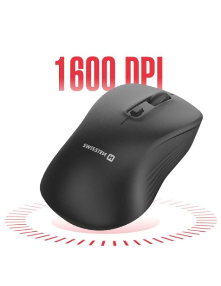 Office Wireless Mouse 1000-1200-1600 DPI Black