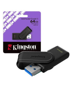 64GB DataTraveler Exodia S USB Type-A 3.2 Gen 1 (3.1 Gen 1) Black