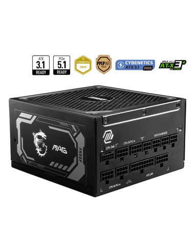 1000W MAG A1000GL PCIE5 80+ Gold Fully Modular ATX3.1