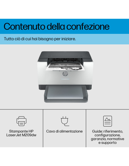 LaserJet Stampante M209dw Stampa fronte/retro Wi-Fi dual band
