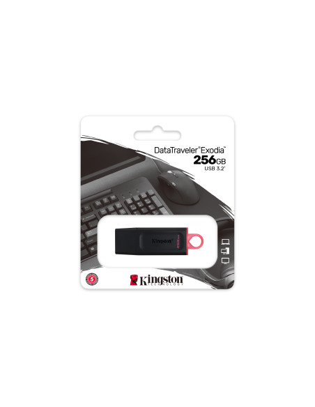 256GB DataTraveler Exodia USB Type-A 3.2 Gen 1 (3.1 Gen 1)