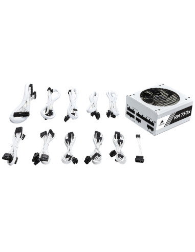 750W White RM750x 80+ Gold Full Modular