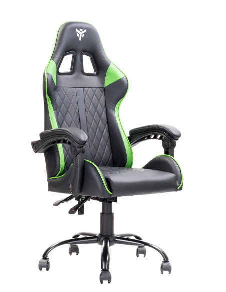 RHOMBUS PF10 Universal gaming chair Padded seat, Black/Green