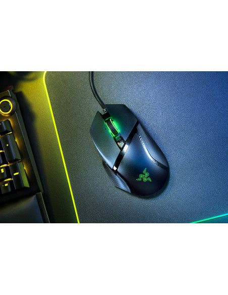 Basilisk V2 Mouse Gaming Wired 11 pulsanti programmabili + Focus + sensore ottico 20K DPI + cavo Speedflex e illuminazione Chro