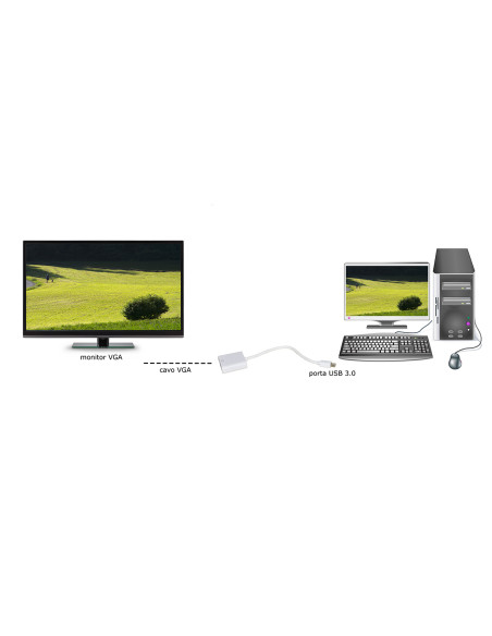 ADATTATORE USB 3.0 M-VGA F