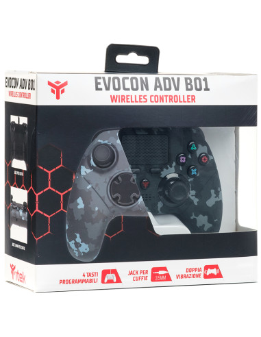 EVOCON ADV B01, WIRELESS CONTROLLER per PS4 e PC