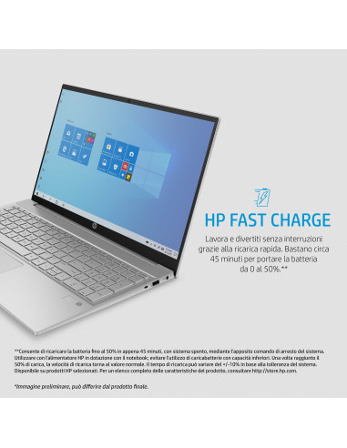 15.6" PAVILION 15-EG0005NL i7-1165G7 16GB SSD512GB/NVMe IRIS Xe GRAPHICS W10H