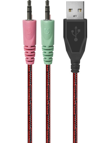 WARHEAD G-370, CUFFIE CON MICROFONO, LED ROSSO