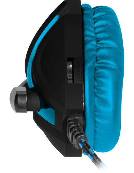 SCRAPPER 500, CUFFUIE GAMING CON MICROFONO, NERO/BLUE