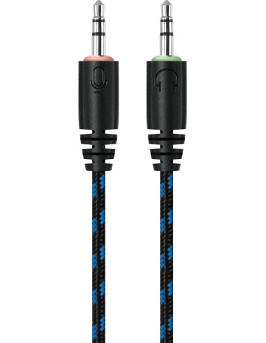 SCRAPPER 500, CUFFUIE GAMING CON MICROFONO, NERO/BLUE