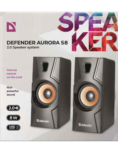 AURORA S8 CASSE 2.0 USB, 8W
