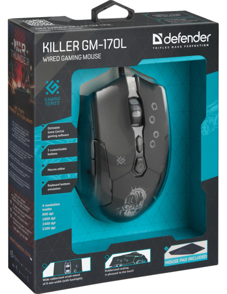 KILLER GM-170L, 800-3200 DPI, RGB