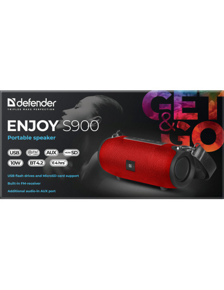 ENJOY S900, CASSA BLUETOOTH 5.0 10W, ROSSO