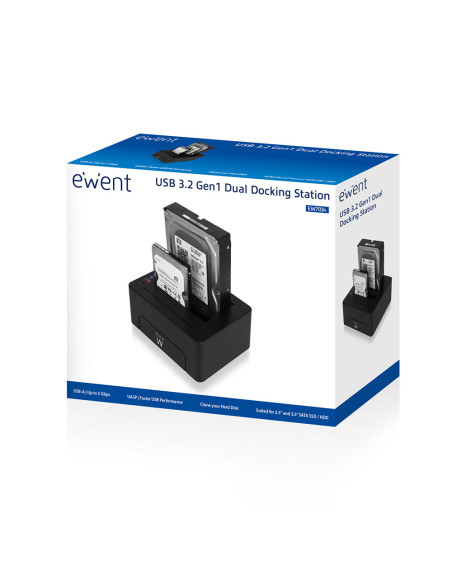 USB 3.1 Dual Docking Station 2,5" e 3,5" SATA