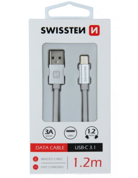 1,20 mt USB-C 3.1 silver