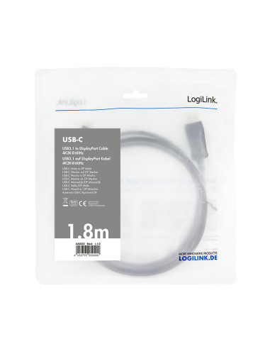 1,8 mt Cavo USB-C 3.2 Gen to DisplayPort 1.2