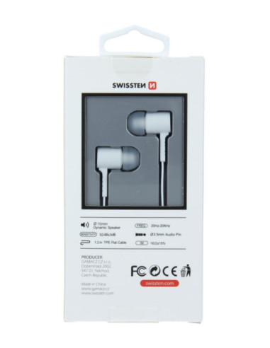 YS-D2, auricolari con microfono, white, 3.5 mm jack