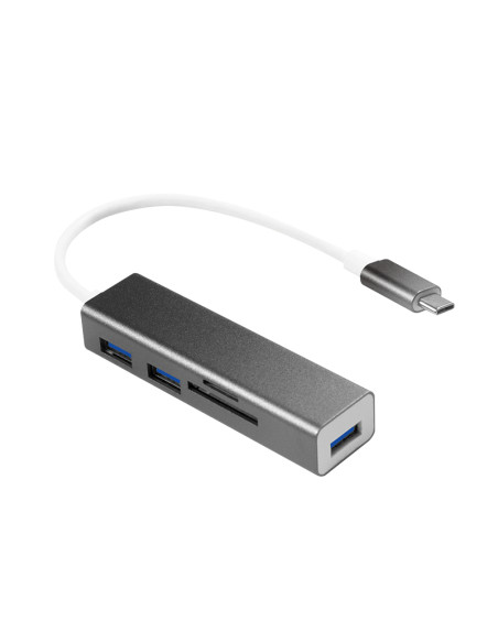 USB-C 3.0, 3-port hub con Card Reader