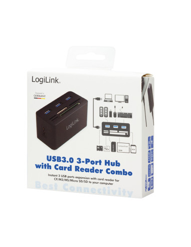 USB 3.0 Hub with All-in-One Card Reader