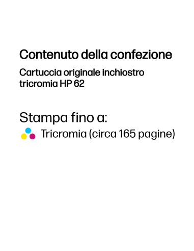 HP 62 TRICOLOR