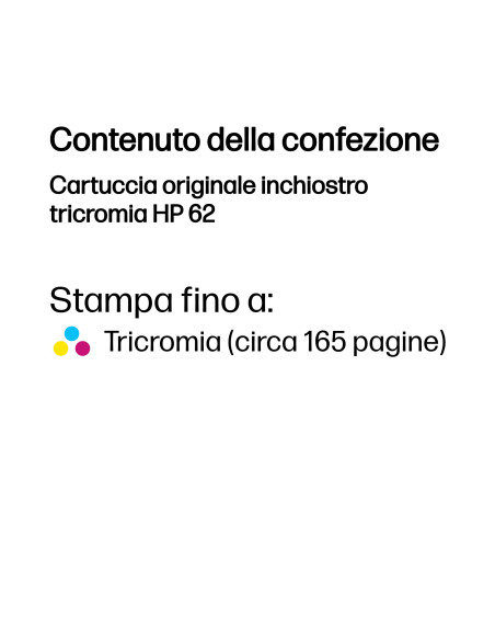 HP 62 TRICOLOR