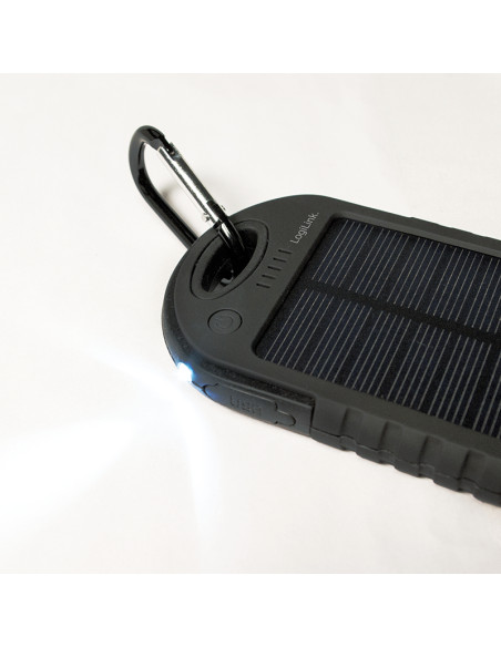 5000 mAh - Power Bank Solare,  2 porte USB