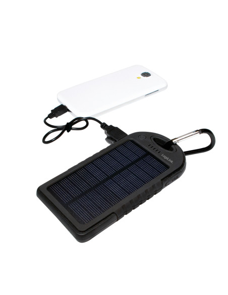 5000 mAh - Power Bank Solare,  2 porte USB
