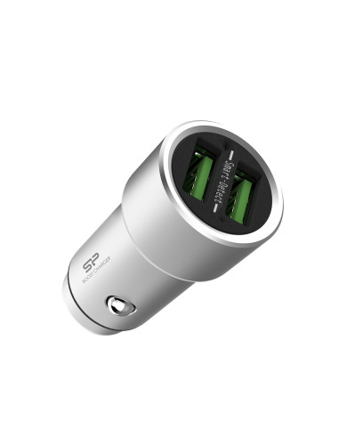 3,6A 5V 2x USB, Argento