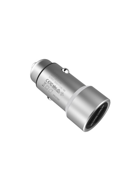 3,6A 5V 2x USB, Argento