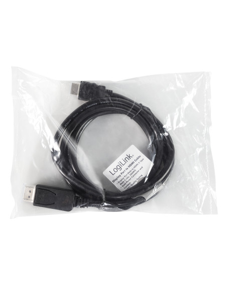 3,0 mt DisplayPort - HDMI, M/M Nero