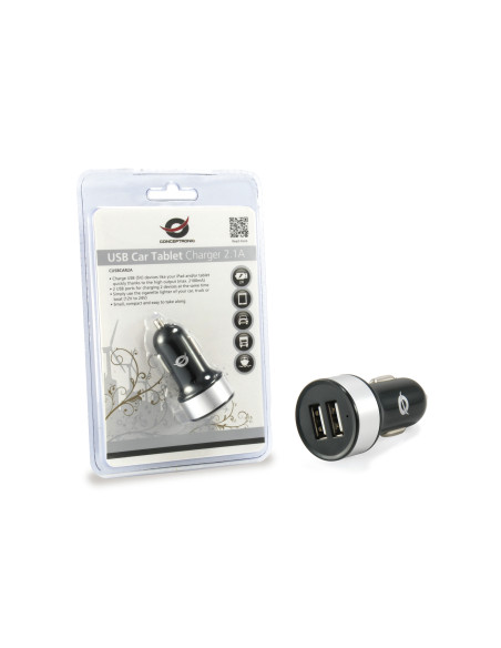2,0A 5V 2x USB Nero