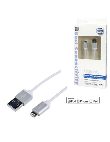 1,00 mt Apple Lightning / USB, Silver