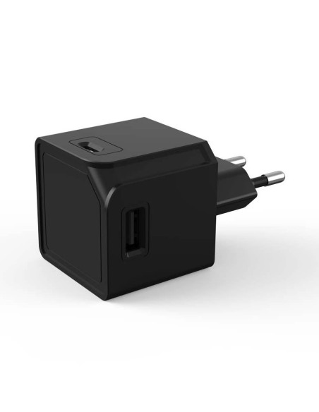 POWERCUBE, black, 2x USB A port + 2x USB C port